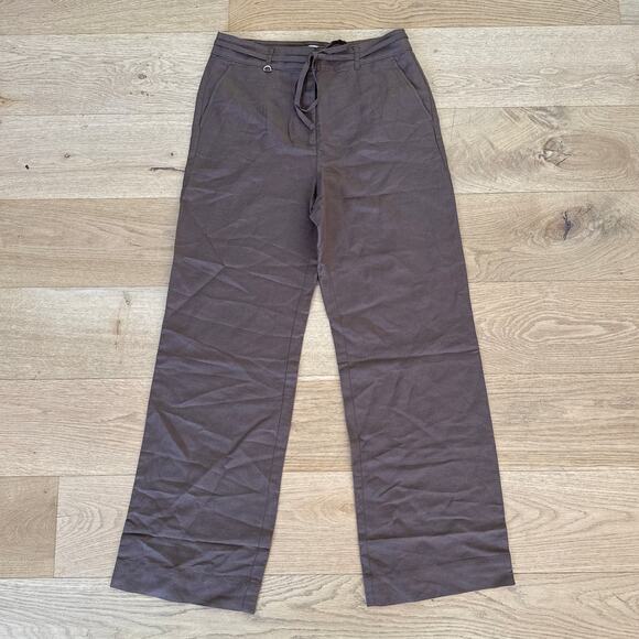 Loft Tie Belt High Waist Pants Size 6 Brown - Picture 1 of 4